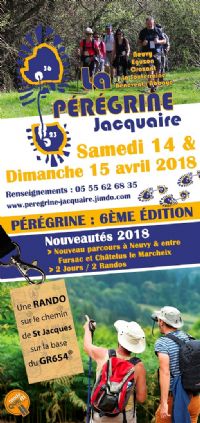 La Pérégrine Jacquaire. Le samedi 14 avril 2018 à La Châtre. Indre.  09H00